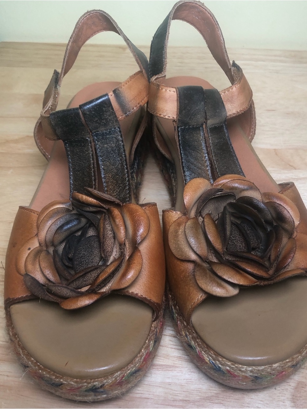 L'ARTISTE TEMPEST SANDALS 8-8.5 Platform Strap Hook And Loop Hippie Boho 39 - Picture 2 of 8